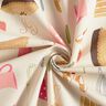 Decostof Half panama Koeken en taarten – lichtbeige/roze,  thumbnail number 3