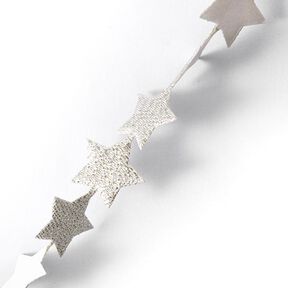 Zelfklevende sterrenslinger [20 mm] - zilver metalen, 