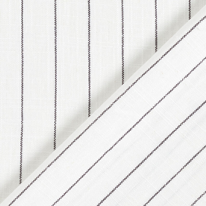 Viscose-linnen-mix brede naaldstrepen – ecru/zwart,  image number 4