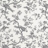 Katoenen stof Cretonne Vogels – leigrijs/ecru,  thumbnail number 1