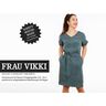 FRAU VIKKI - losse jurk met V-hals en riem, Studio Schnittreif  | XS -  XXL,  thumbnail number 1