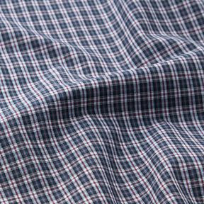 Overhemdenstof dubbel geruit – marineblauw/bordeauxrood, 