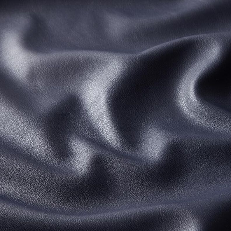 Imitatieleer glad stretch – marineblauw,  image number 2