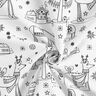 Katoenpopeline Stof om te verven Kerstmis – wit/zwart,  thumbnail number 4