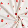 GOTS Katoenjersey Aquarel aardbeien Digitaal printen – ivoor,  thumbnail number 3