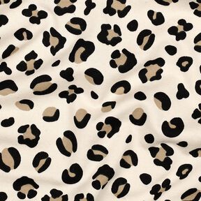 Sweatshirt geruwd Luipaardprint | Poppy Fabrics – creme/anemoon, 