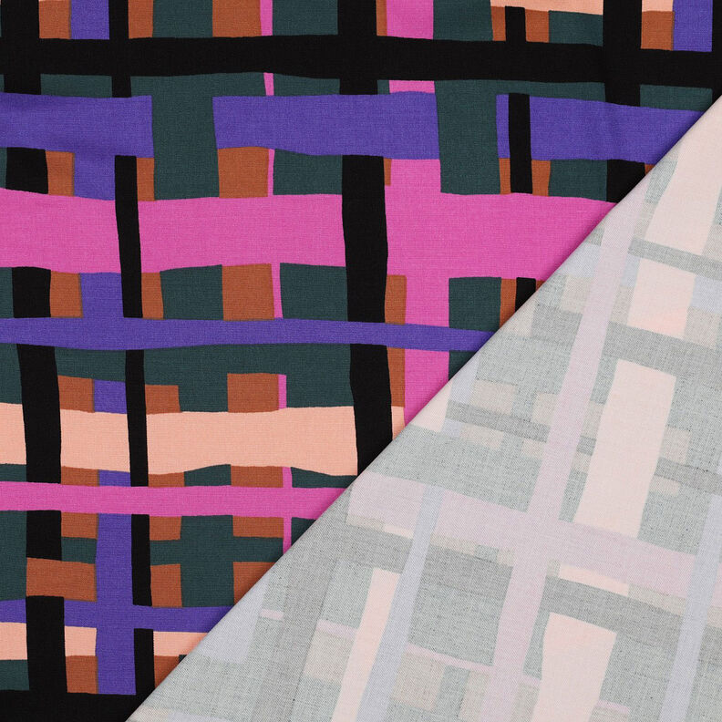 Viscosestof stretch Line Layers | Nerida Hansen – donkergroen/lila, image number 4