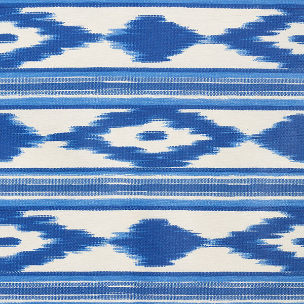 Gecoate katoen Etnische strepen – blauw,  image number 1