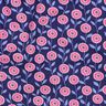 Katoenpopeline Zomerbloemen| Poppy Fabrics – roze/indigo,  thumbnail number 2