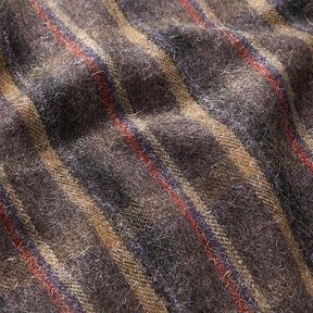 Scheerwolmix geruit – donkertaupe, 