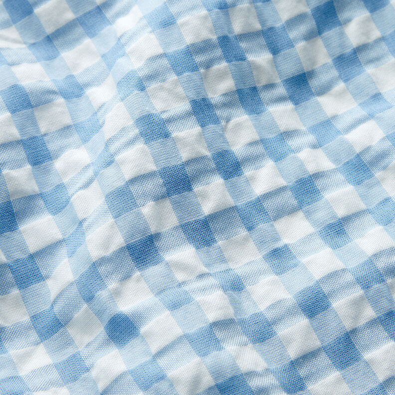 Seersucker grote vuchyruiten – wit/lichtblauw,  image number 2