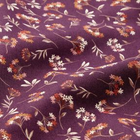 Katoenen stof Cretonne delicate bloemen – druif, 