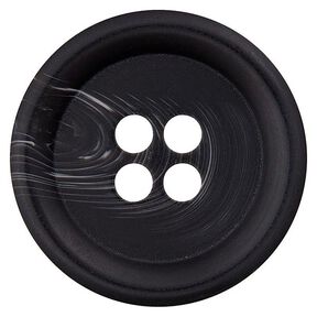 Polyester knoop 4-gats – zwart/wit, 