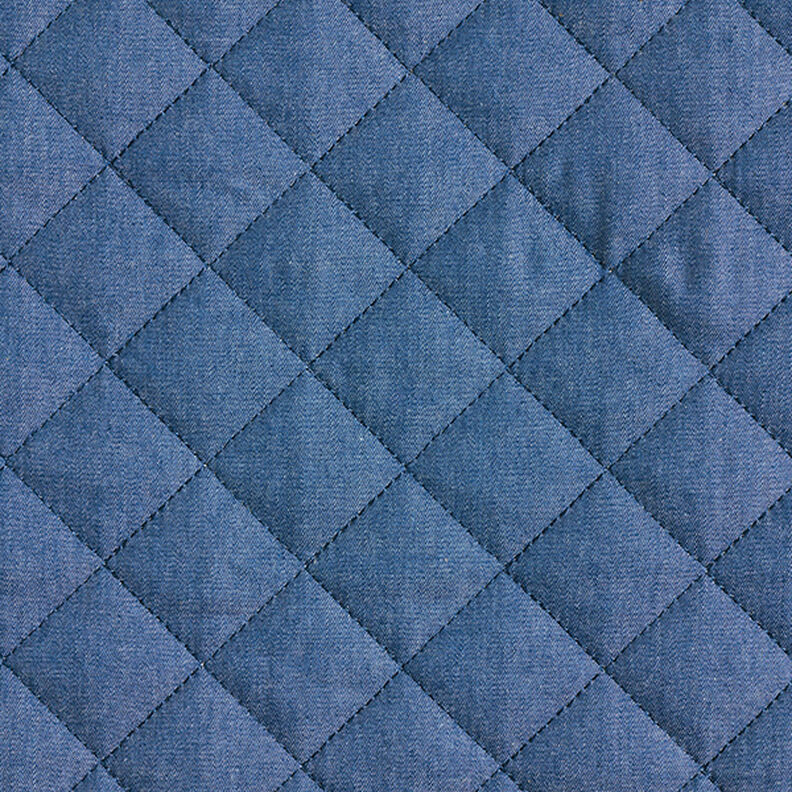Jeans teddy doorgestikte stof – staalblauw,  image number 1