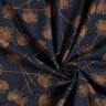 Katoenjersey abstracte planten – zwart blauw/lichtbruin,  thumbnail number 3