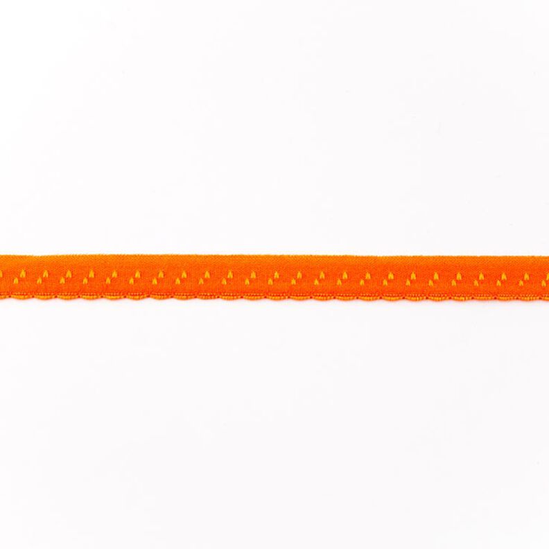 Elastische boordstrook Kant [12 mm] – oranje,  image number 1