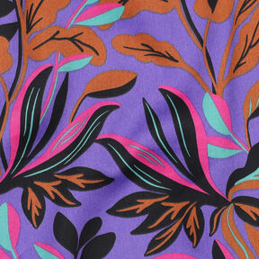 Katoensatijn Lush Leaves | Nerida Hansen – lila/brons, 