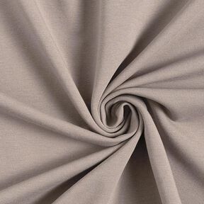 Licht katoenen sweatstof effen – donkertaupe, 