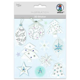 3D-sticker Elegante kerst  – kleurenmix, 