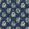 Biologisch katoenpopeline Boeket bloemen – marineblauw,  thumbnail number 1