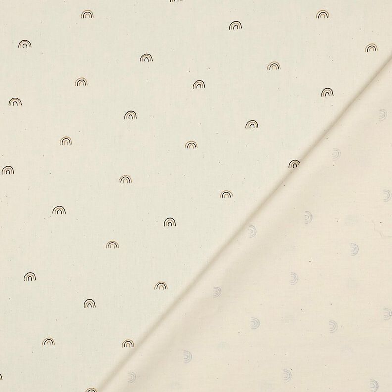 GOTS Katoenpopeline kleine regenbogen | Poppy Fabrics – natuur/reekalf,  image number 4