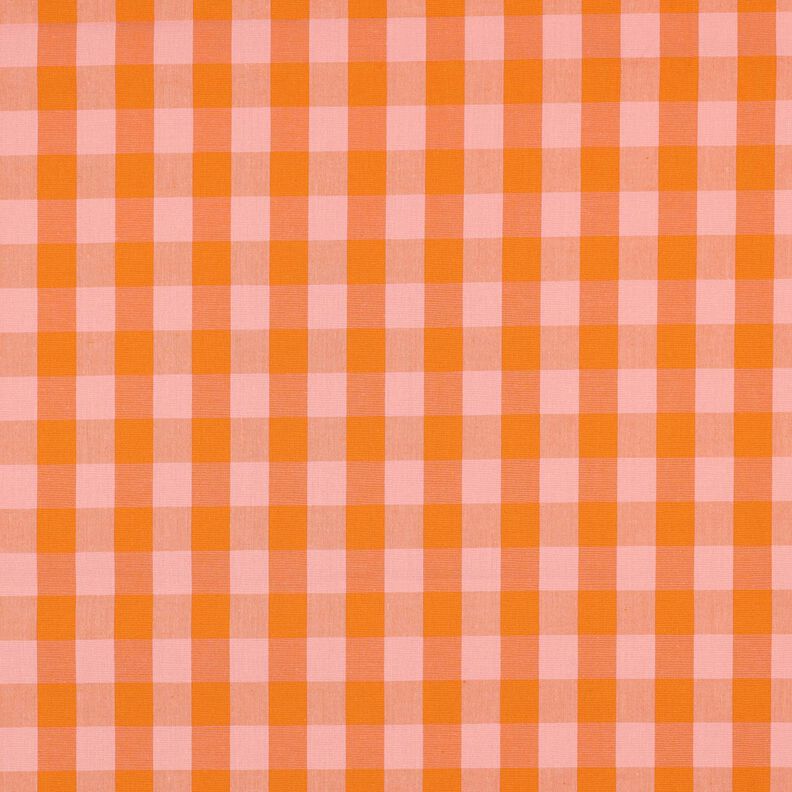 Katoenpopeline Ruit| Poppy Fabrics – roze/perzik sinaasappel,  image number 1