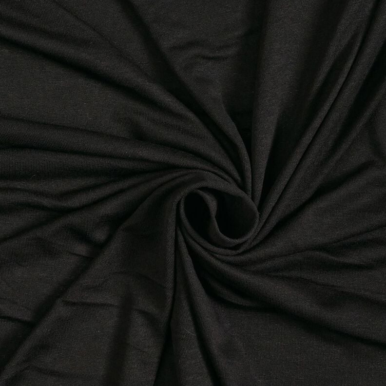 Zomerjersey viscose licht – zwart,  image number 1