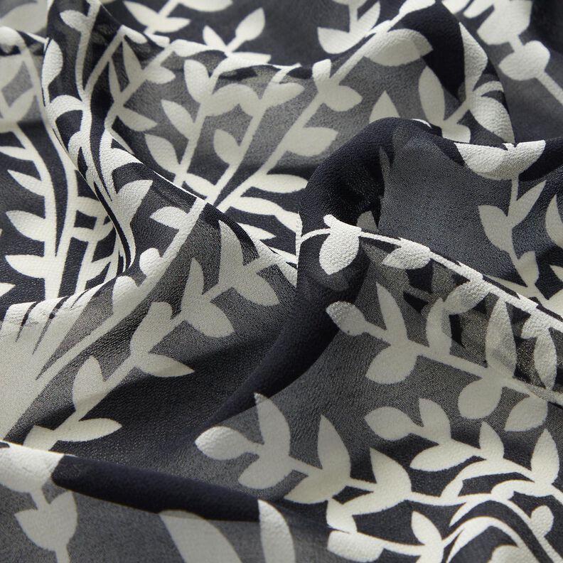 Chiffon grote takken – zwart/wit,  image number 2