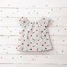 Mousseline/dubbel gehaakte stoffen opgestikte kersen | Poppy Fabrics – wit/vuurrood,  thumbnail number 6