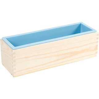 Siliconen mal In een houten kist, 