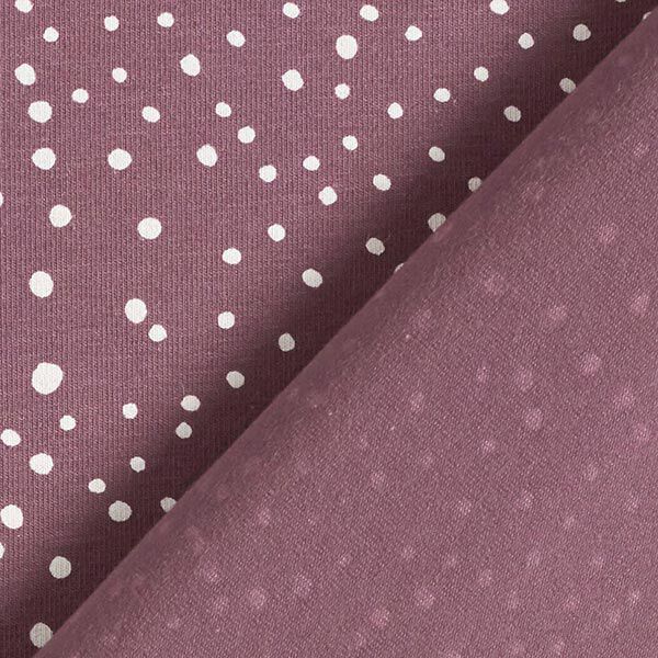 Katoenjersey onregelmatige punten – aubergine, image number 4