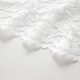 Kanten stof met golvende rand met bloesems aan beide zijden – wit,  thumbnail number 6