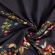 Viscosestof met bloemenrand aan beide zijden – zwart,  thumbnail number 3