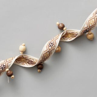 Webband Etno Parels [20 mm] – ecru, 