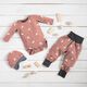 Wafel jersey Vogels – oudroze,  thumbnail number 7