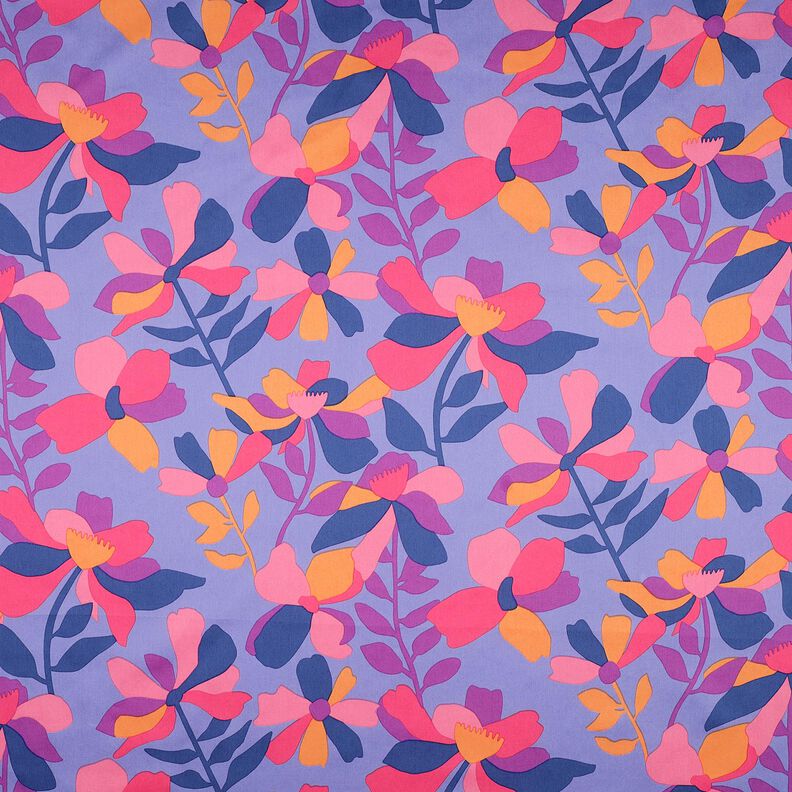 Katoensatijn Cloverdale | Nerida Hansen – blauwlila/roodlila,  image number 1