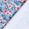 Badpakstof Bloemen en palmbladeren – wit/indigo,  thumbnail number 4
