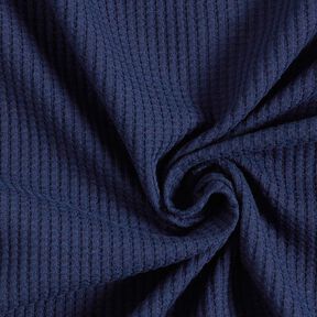 Katoenen wafel jersey effen – marineblauw, 