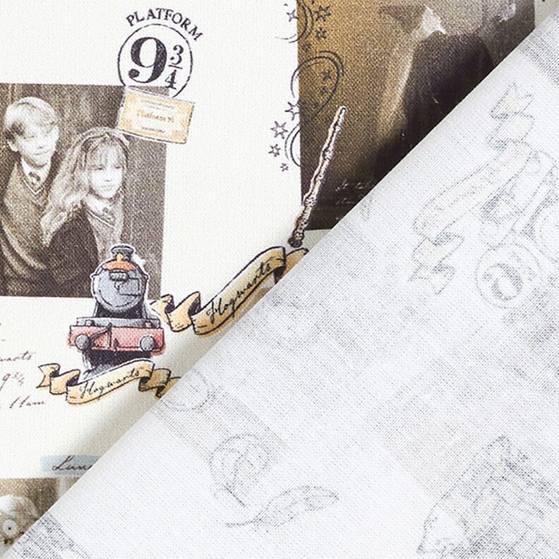 Cretonne Licentiestof "Harry Potter" herinneringen | Warner Bros. – lichtbeige,  image number 4