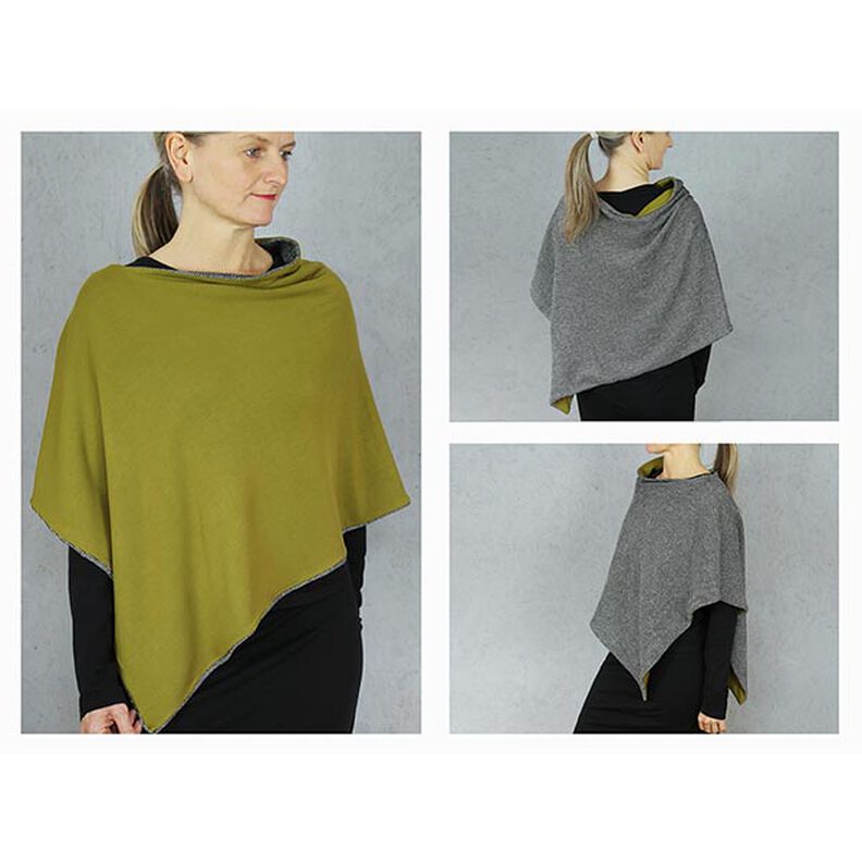 MEVROUW PENNY Asymmetrische omkeerbare poncho | Studio Schnittreif | Eén maat,  image number 2