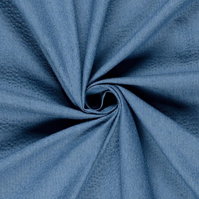 Denim katoenmix seersucker – jeansblauw,  image number 5