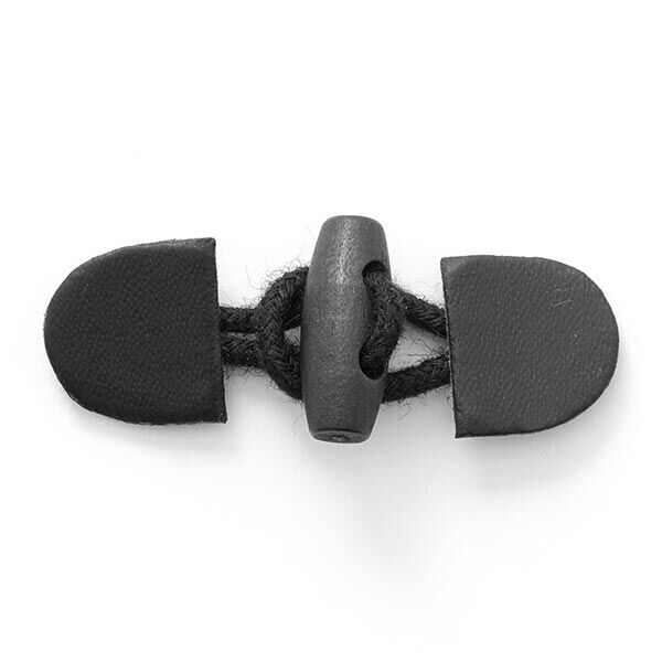 Dufflecoatsluiting [ 55 mm ] – zwart,  image number 1