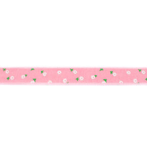 Webband Chambray bloempjes – roze, 