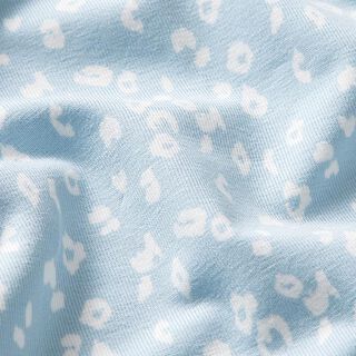Katoenjersey mini-luipaardmotief – lichtblauw, 