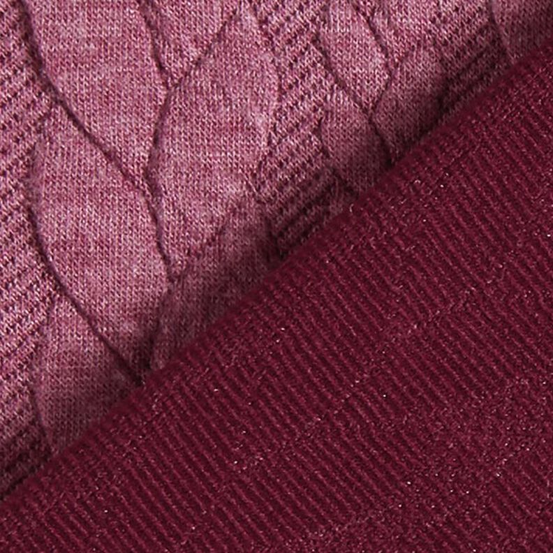 Jerseyjacquard cloqué kabelsteekpatroon – framboos,  image number 4