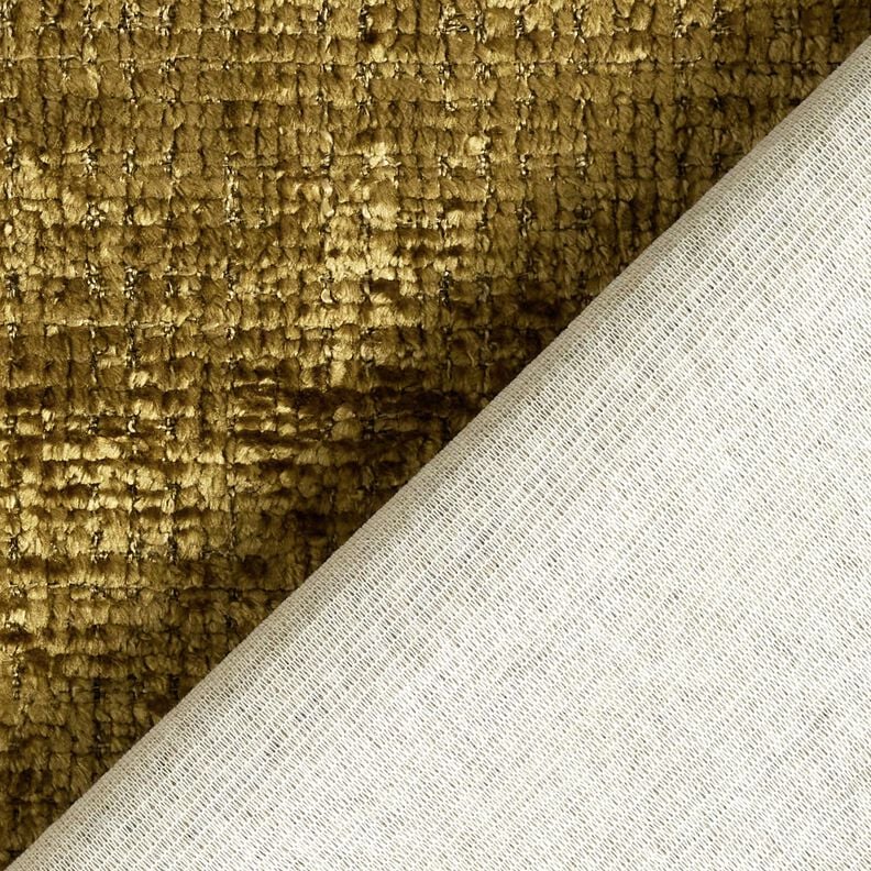 Bekledingsstof Chenille Effen – olijf,  image number 3
