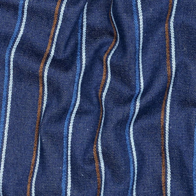 Jeans Ingeweven strepen | Poppy Fabrics – indigo,  image number 2