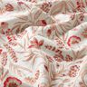Mousseline/dubbel gehaakte stoffen folkloristische bloemen – natuur/rood,  thumbnail number 2