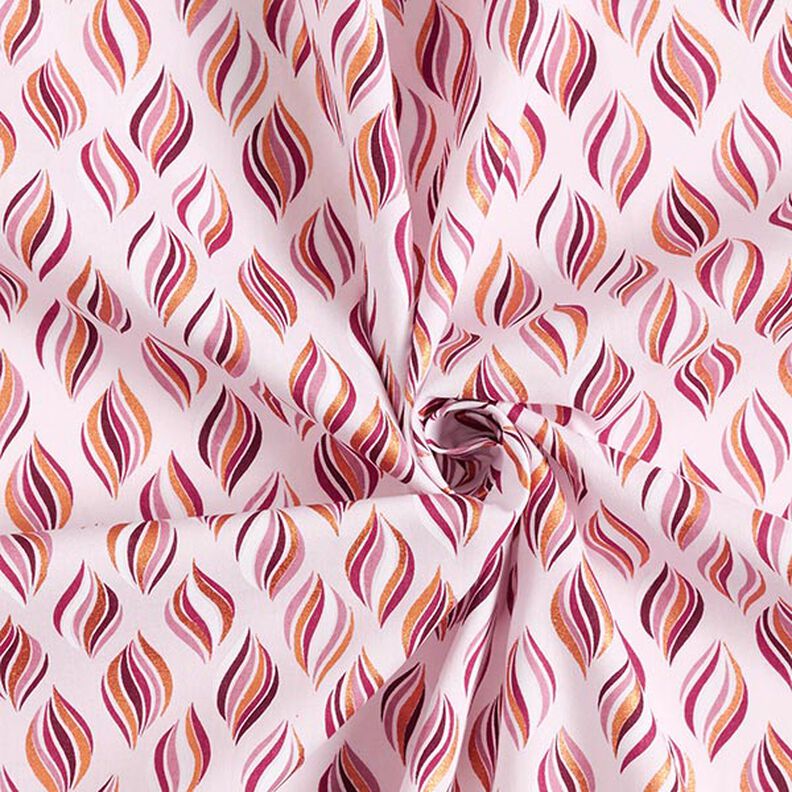 Katoen popeline kerstversiering – roze/oud goud,  image number 3