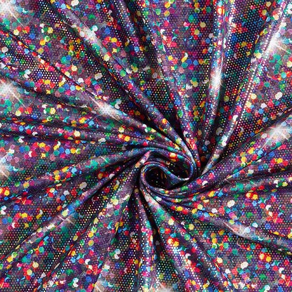 Foliejersey glinsterende confetti – lila,  image number 4